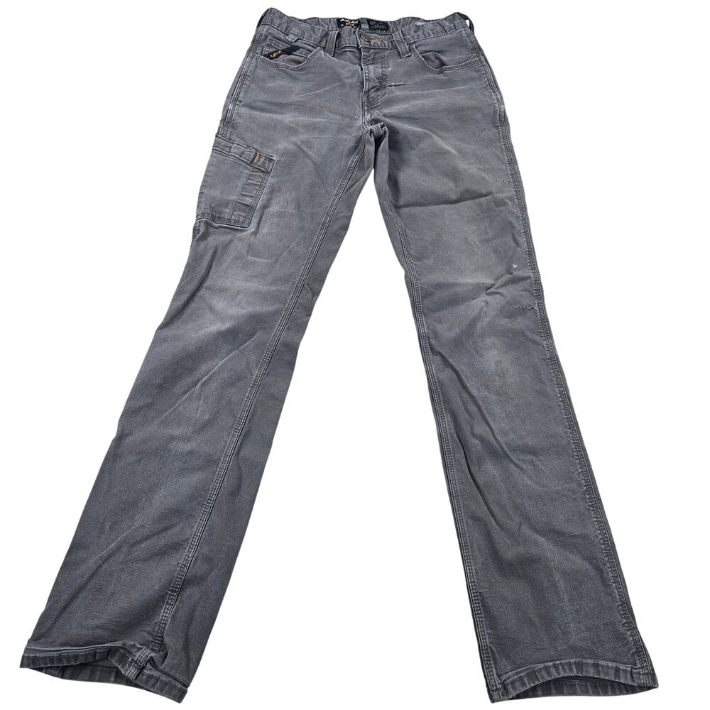Ariat M4 Low Rise Durastretch Made Tough Straight Leg Rebar‎ Gray Pant Size 30